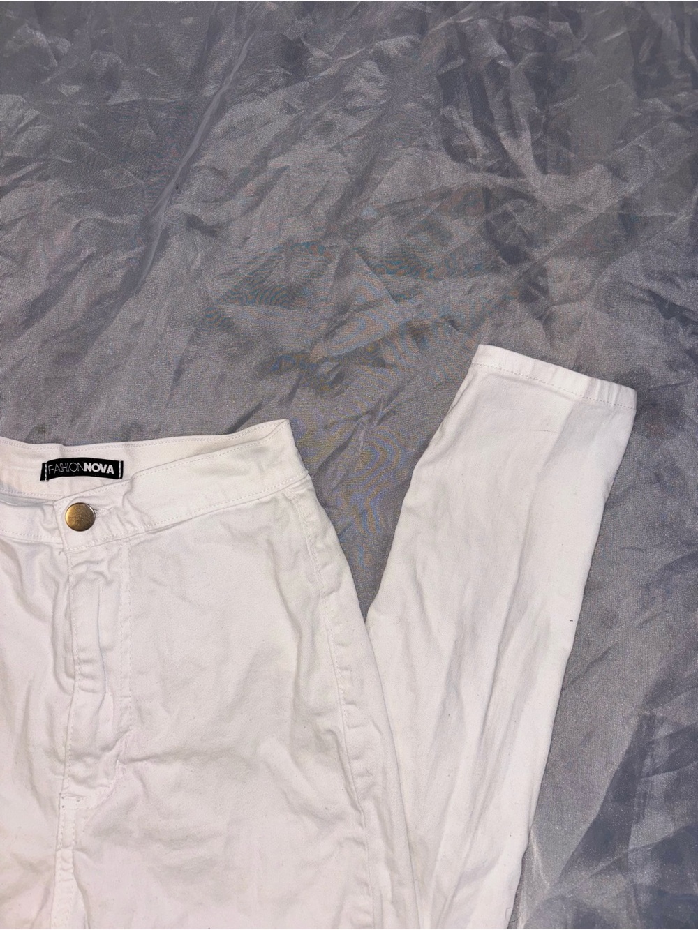 Fashion Nova White High Rise Slim Jeans